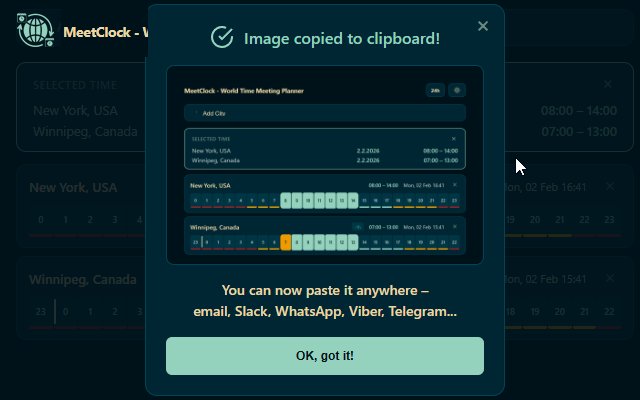 MeetClock - Timeline view